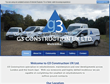 Tablet Screenshot of g3construction.com
